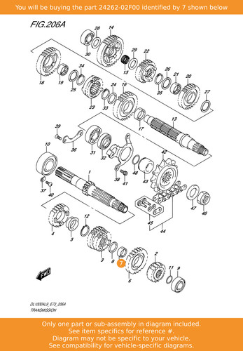 Suzuki bush 6th drive gear - bush,,