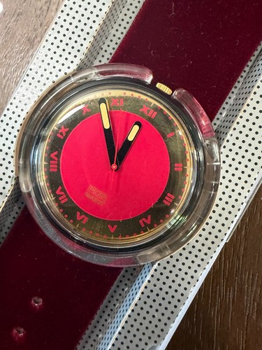 1991 swatch pop red velvet - red,