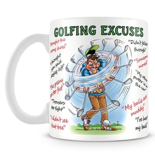 Golf excuses funny - golf, ceramic