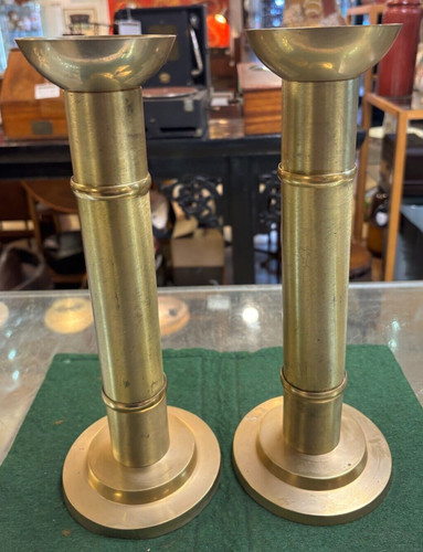 Vintage pair tall brass - vintage, of