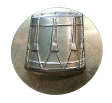 British Army Trade and Qualification Badge - Drummer in gilding metal / brass