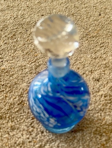 Vintage hand blown blue - vintage, art