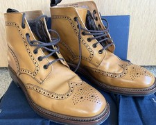 Loake Wolf Tan Men's Boots Brown Tan Calf Leather, Fur Lining, Size UK 10 F