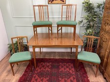 Mid Century Retro Teak Extending Dining Table And Chairs, Danish Gplan Style 