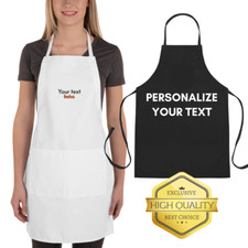 Embroidered apron personalized - embroidered,