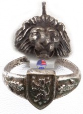 German WW2 Ring Lion Pendant