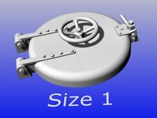 Model Boat Fitting - Deck Hatch - Style 3 - Size 1 - 15mm dia. - 5 Pack