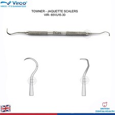 TOWNER SICKLE JAQUETTE SCALER U15-30 PICK TOOL DENTAL GERMAN STAINLESS STEEL