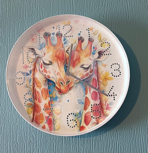New giraffes wall clock - giraffes, 25cm