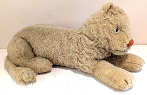 Vintage mohair lion soft toy - lion,