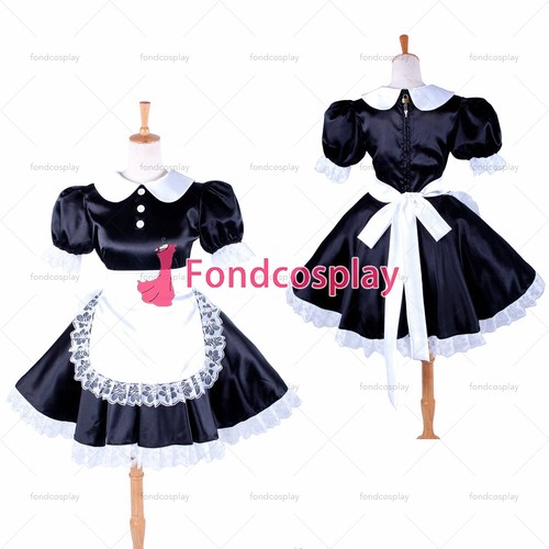 Sissy maid black - black, satin