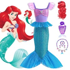 Girls Kids Mermaid Ariel Fancy