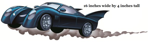 Batmobile peel stick - 16",