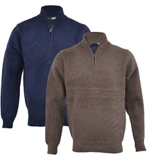 Mens Chenille Fleece Lined 1/4 Zip Up Warm Winter Premium Cardigan Top  M-2XL