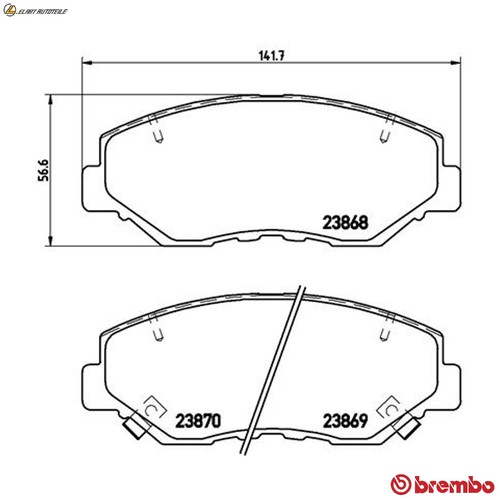 Brake pad set - brake, p