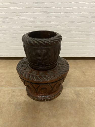 Victorian wooden inkwell - victorian, inkwell-