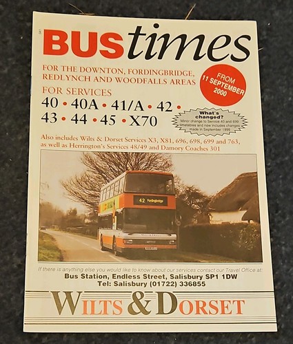 Wilts dorset bus timetable - &,