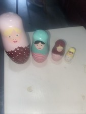 Russian Doll  Nesting Wooden 4 Pieces Toy  Child’s Play Draw