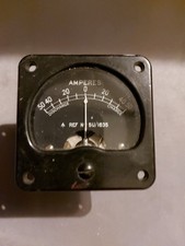 RAF AIR MINISTRY AMMETER -AMPERES GAUGE 5U/1635 1944 
