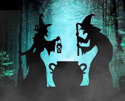 Large outdoor witch silhouette - large,