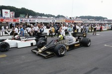 AYRTON SENNA JPS LOTUS 98T 1986 BRITISH GP 35MM SLIDE FOTO PHOTOGRAPH #12 GRID