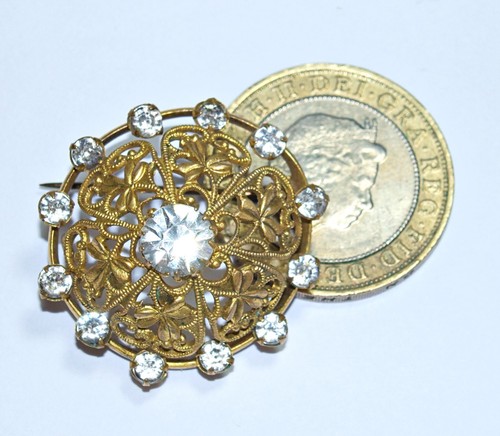 Antique edwardian brooch - brooch, gold