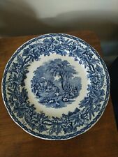 Antique Booths British Scenery Earthenware Blue and White Plate 26.5 cm