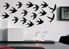 Flying swallows wall art - swallows,