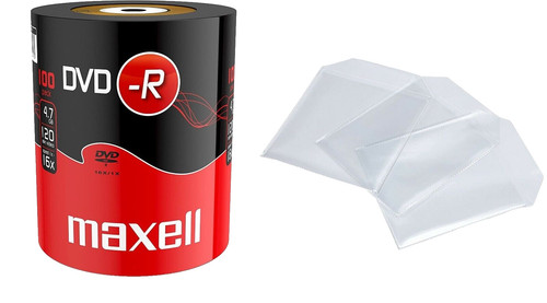 100 maxell dvd - dvd-r, 4.7gb