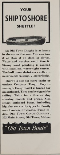 1937 print old town dinghy - 1937,