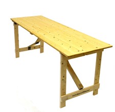 Folding wooden tables, wooden