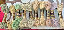 Vintage Anchor  Tapestry Wool  LOT 10m skeins  x 114  Green/beige  Needlecraft