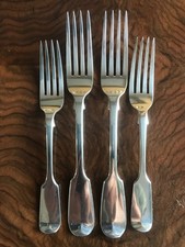 2 pairs of matching silver fiddleback forks - Henry Holland HM 1853/1874 - 231g