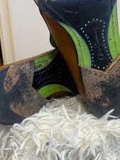 £249 Oliver Sweeney 'Bologna' Tan Brown Leather Slip On Shoes Loafers Size UK 7