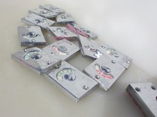 Door Lock Sliding Bolt Old Toilet WC Vacant Engaged PARTS CHROME RETRO - MODERN