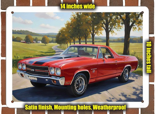 Metal sign 1970 chevrolet - metal,