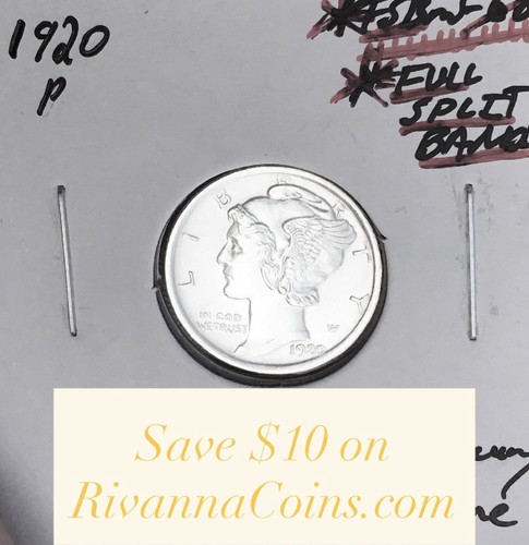 1920 mercury dime - 1920-p, full