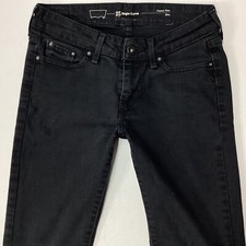 Ladies Levi’s SLIGHT CURVE SLIM LOW RISE Black Faded Jeans Size 6 W25 L30 (410D