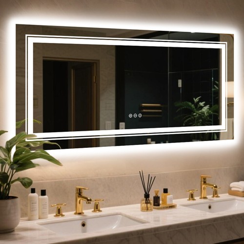 Rectangle led bathroom mirror - led,