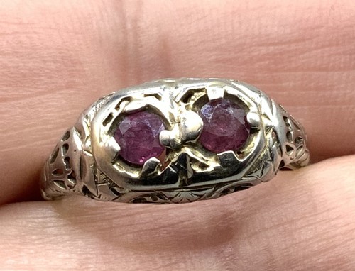 Edwardian old 18k white - edwardian,