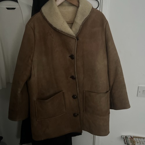 Vintage real sheepskin coat - vintage,