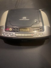 Sony CFD-S01 Portable CD Radio Cassette Recorder with Retro Boombox Mega Bass