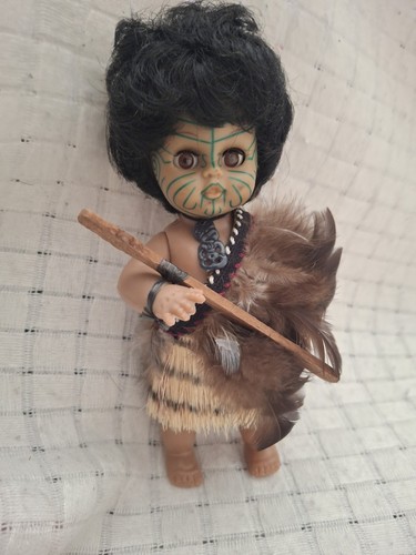 Vintage new zealand maori doll - new,