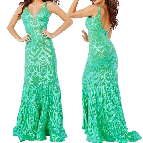 Jovani bright green beaded - jovani,