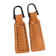 2x Zipper Pulls PU Leather