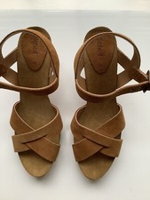 SCHOLL TAN SUEDE LEATHER HIGH