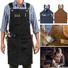 Heavy Duty Waxed Canvas Apron Multifunctional Canvas Work Apron Woodworking