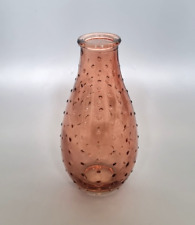 Pink Glass Bud Vase 5" Small Dotted Dusty Pink Flower Vase Home Decoration