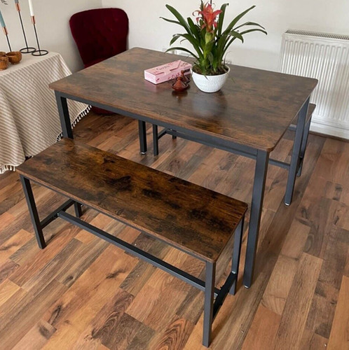Dining table and - table, bench