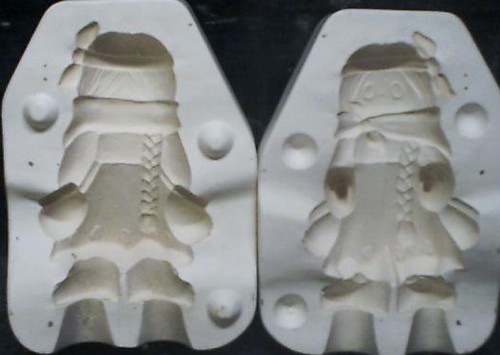 Ceramic mold molds indian - mold, girl